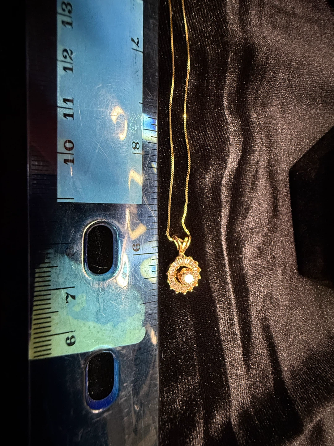 14K Gold 18” Necklace with Diamond Pendant - photo 5