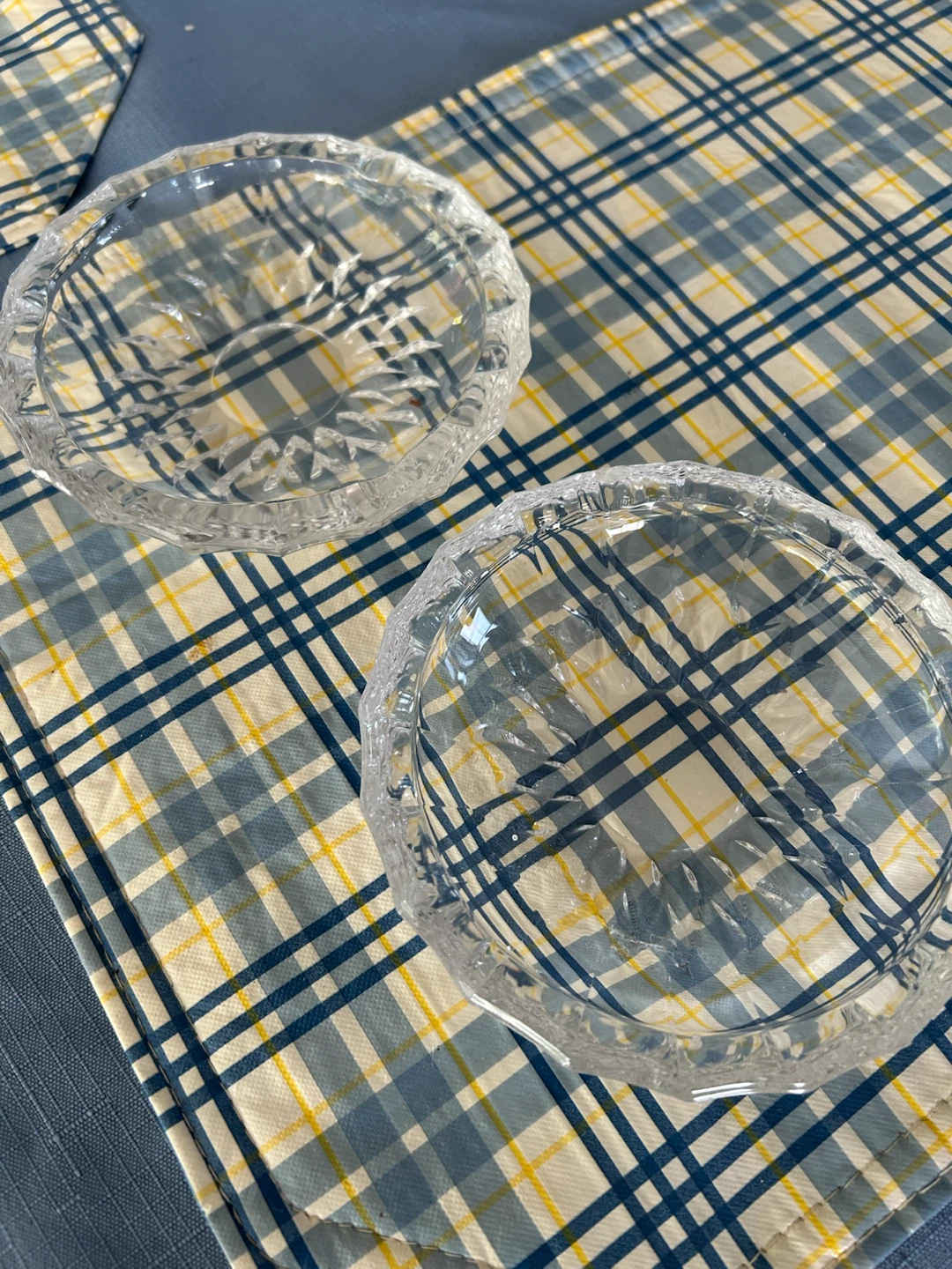 Set of 2 Waterford crystal ash trays