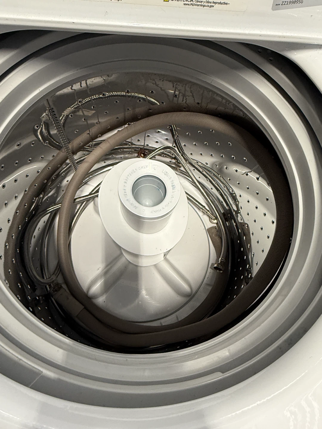 GE White Top Load Washing Machine and Dryer - photo 2