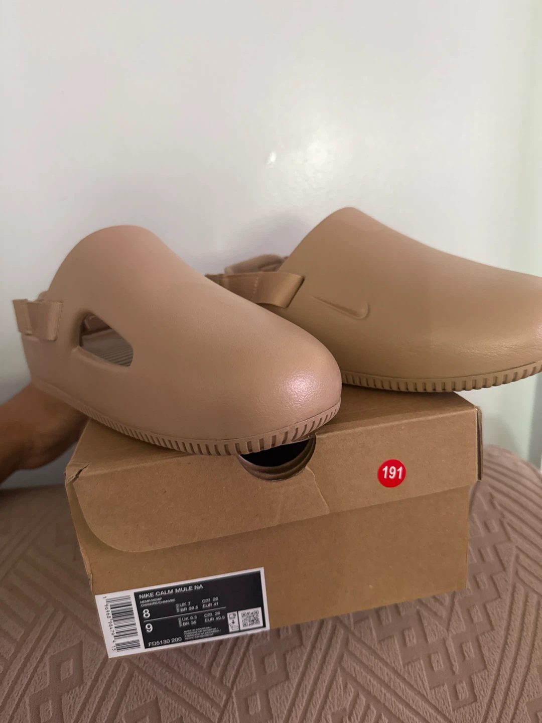 Nike Calm Mule NA Sandals - Size 8 - Tan