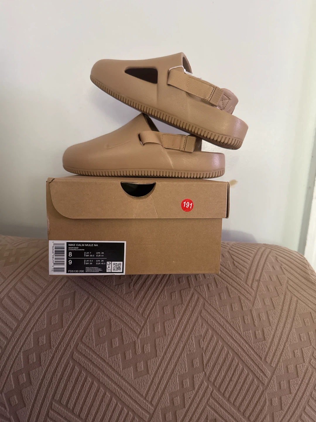 Nike Calm Mule NA Sandals - Size 8 - Tan - photo 2