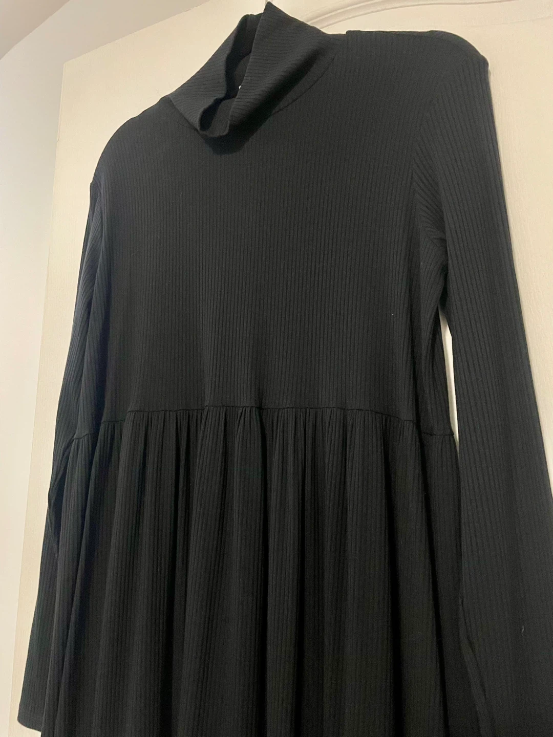 Black Turtleneck Babydoll Dress by Melon, Size Medium - photo 3