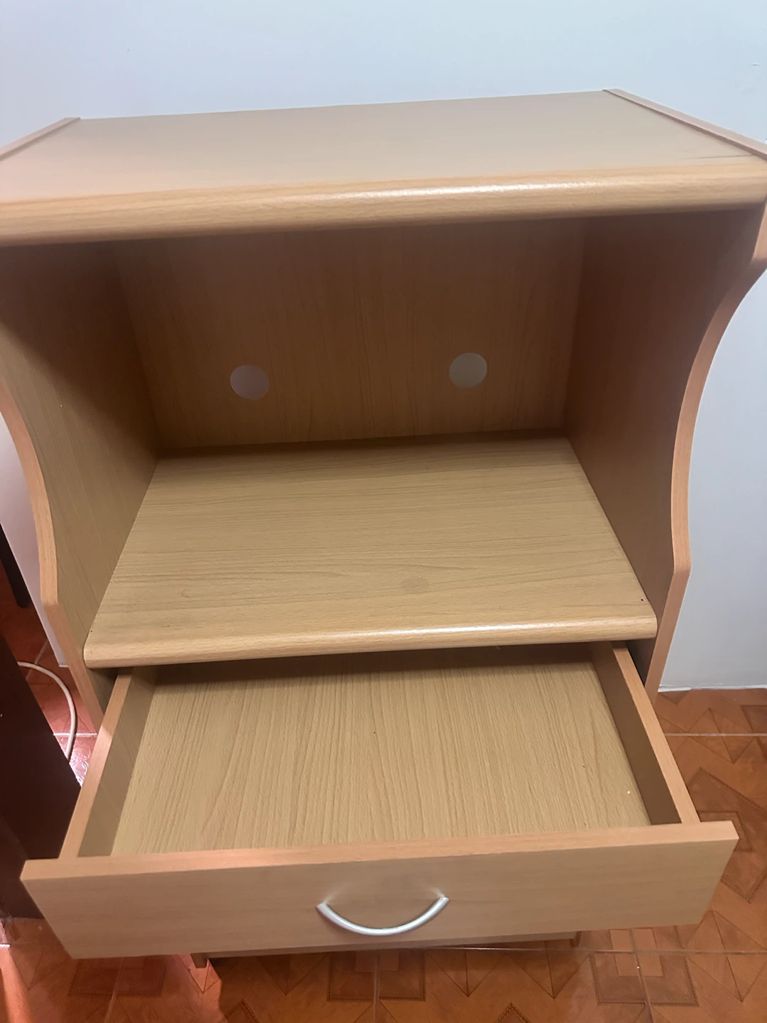 Light Wood Kitchen Baker's Rack with Drawer and Cabinet - photo 4