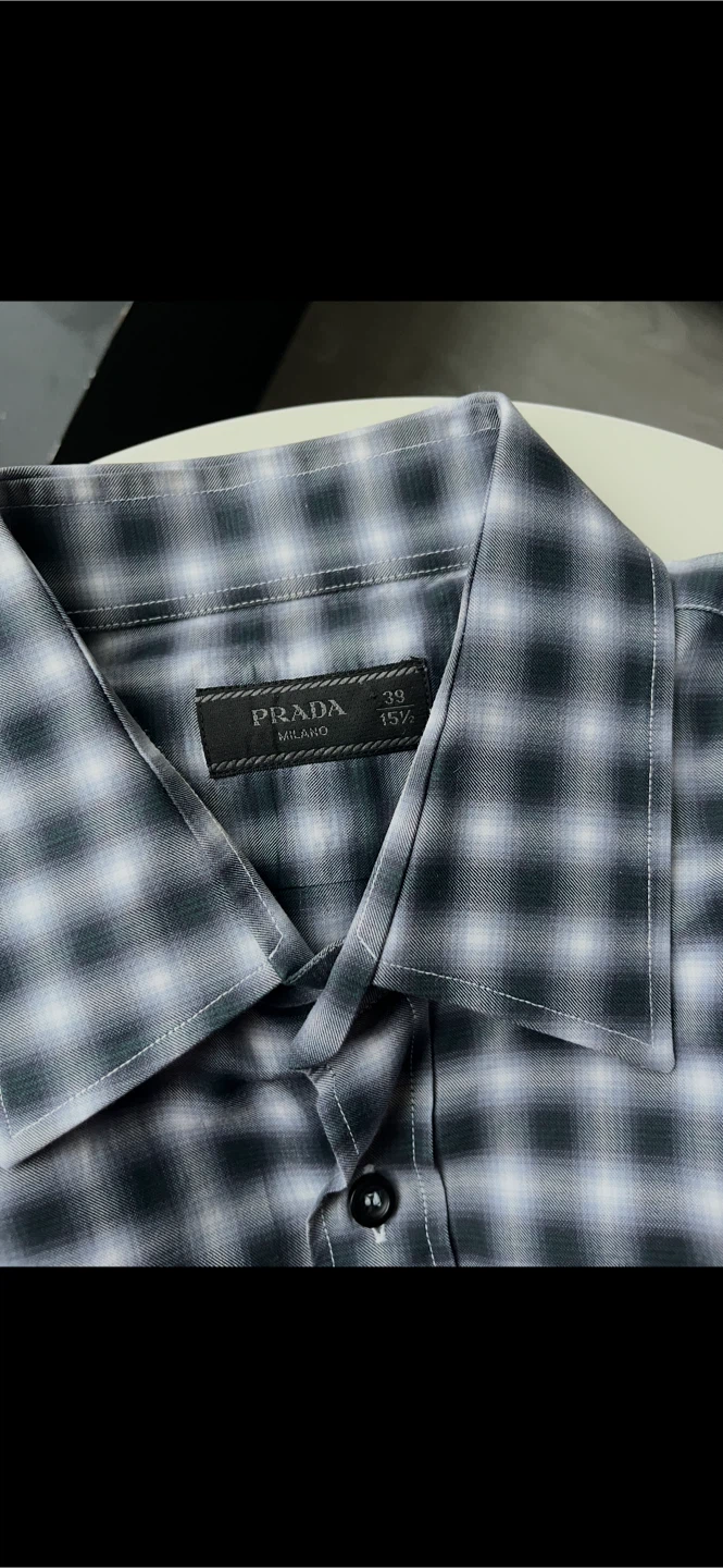 Prada Plaid Button-Up Shirt