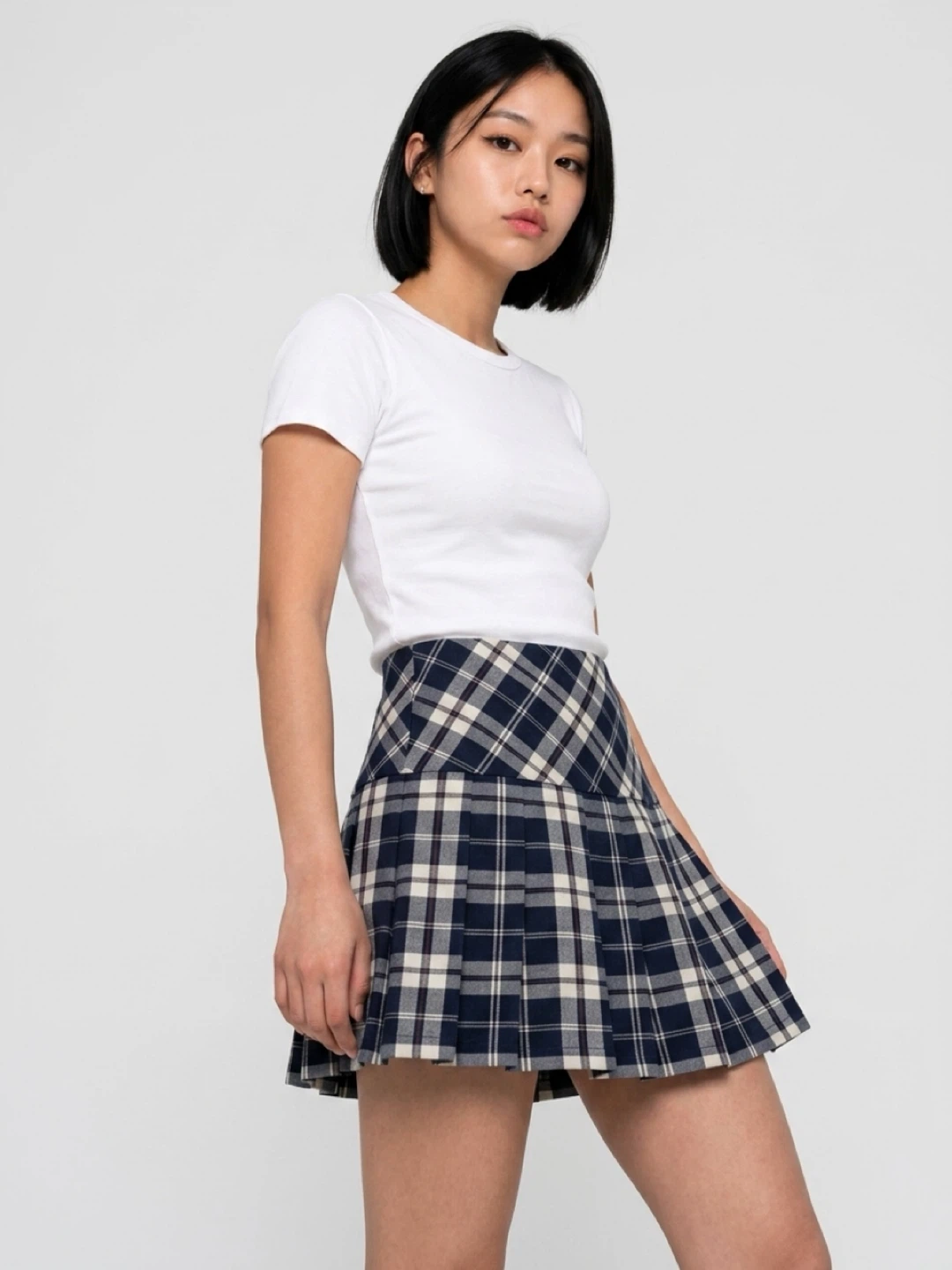 Garage Plaid Mini Pleated Skirt - photo 2
