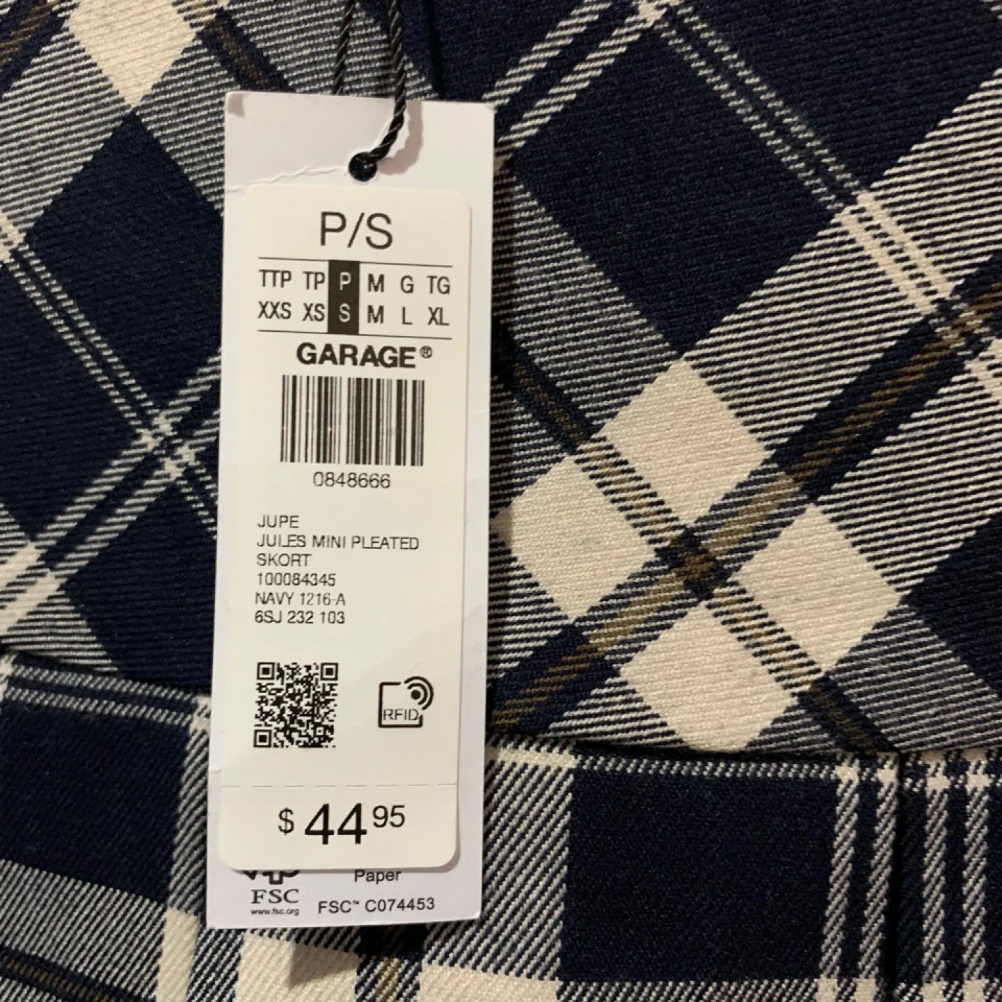 Garage Plaid Mini Pleated Skirt - photo 4
