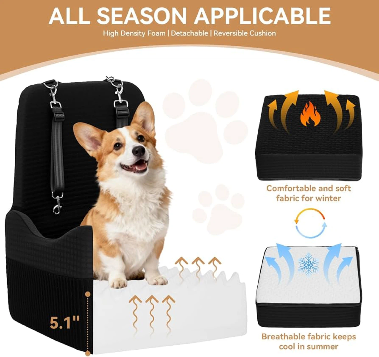 PETSFIT Dog Booster Car Seat for Small/Medium Pets - photo 3