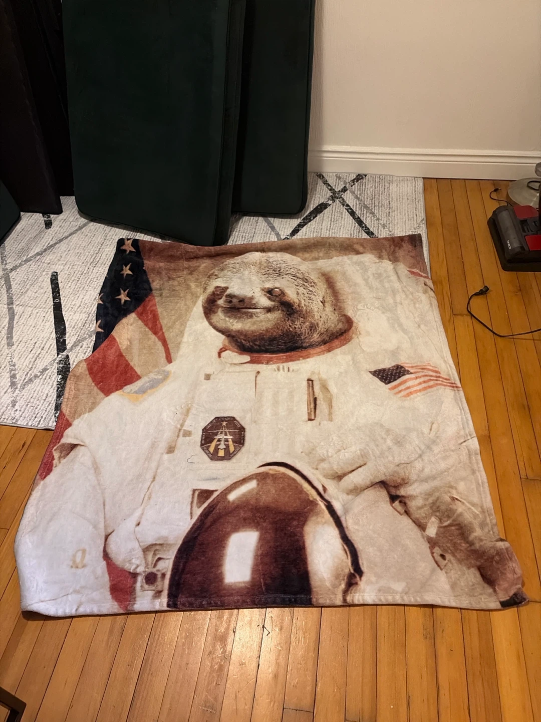 Sloth Astronaut Fleece Blanket