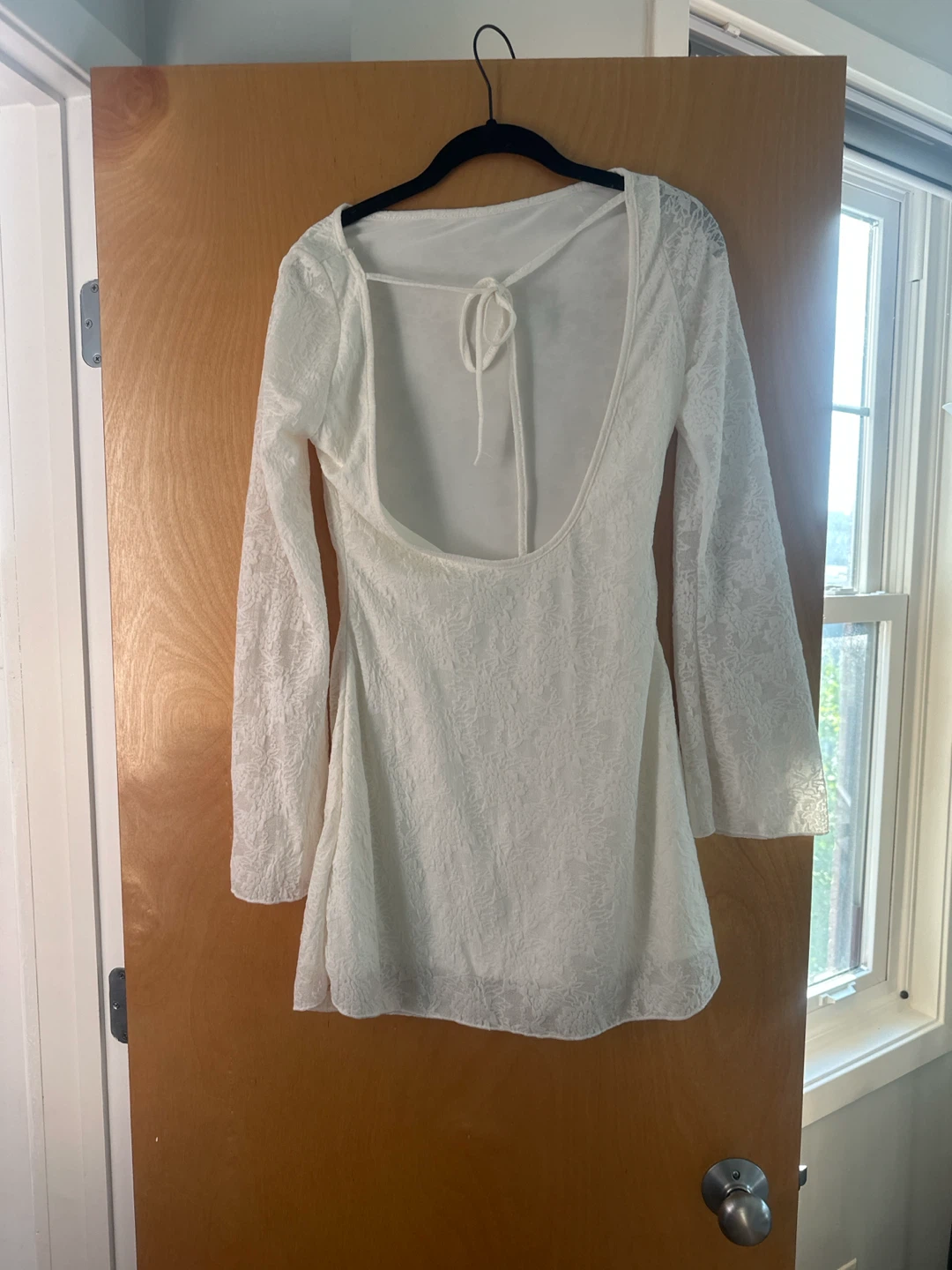 White Lace Mini Dress - photo 2