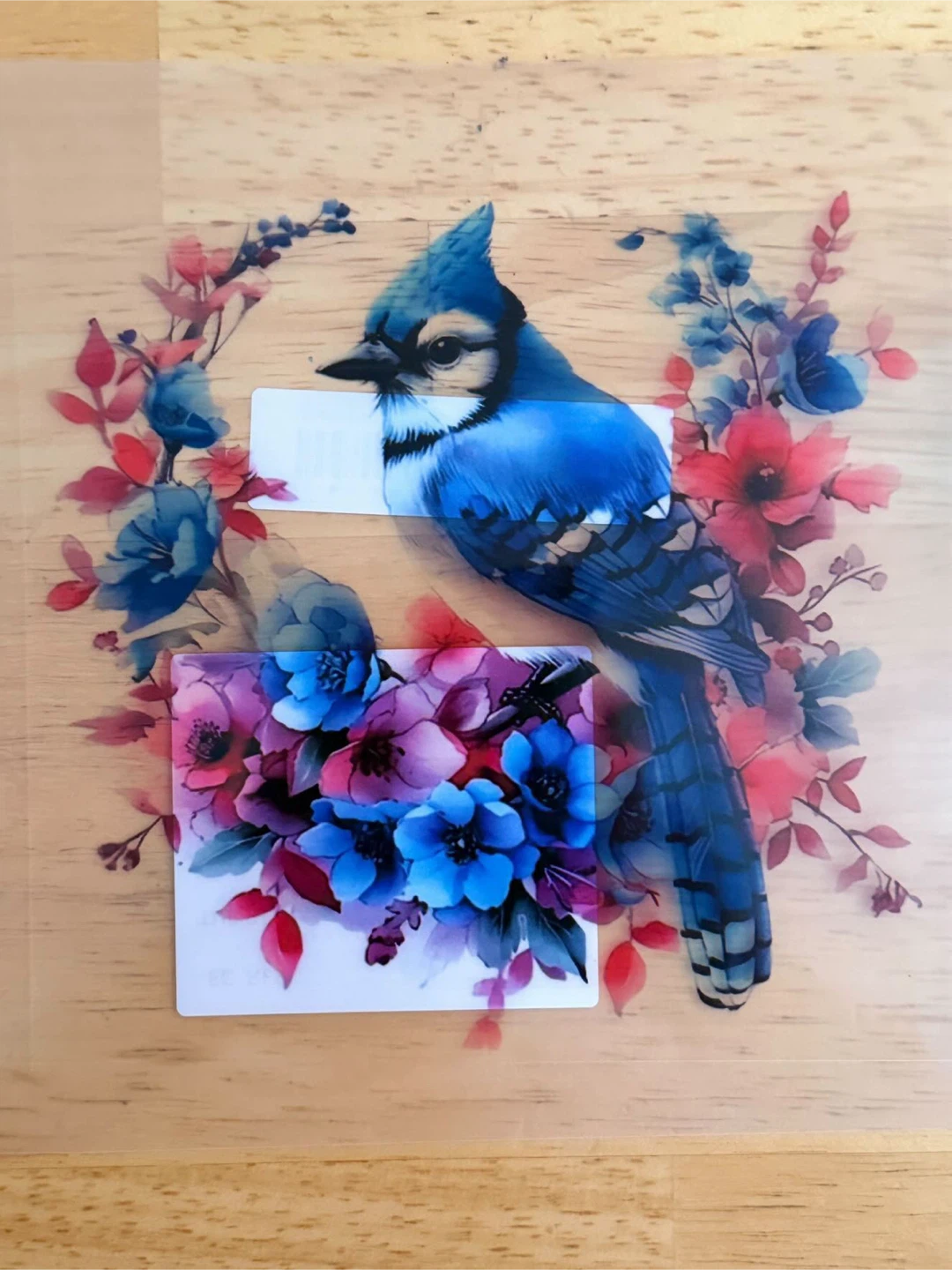Blue Jay Floral Decal stickers