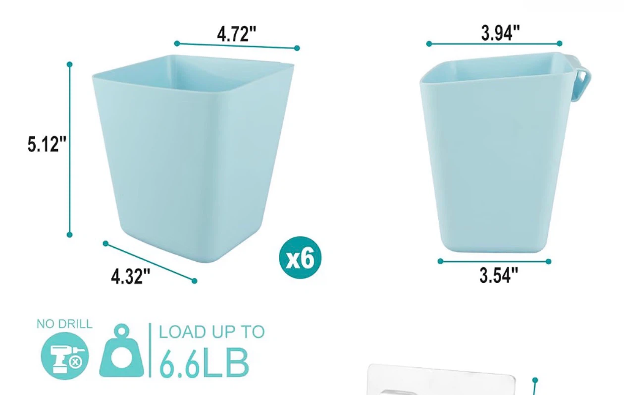 Teal Small Storage Containers - Set of 3 - photo 3