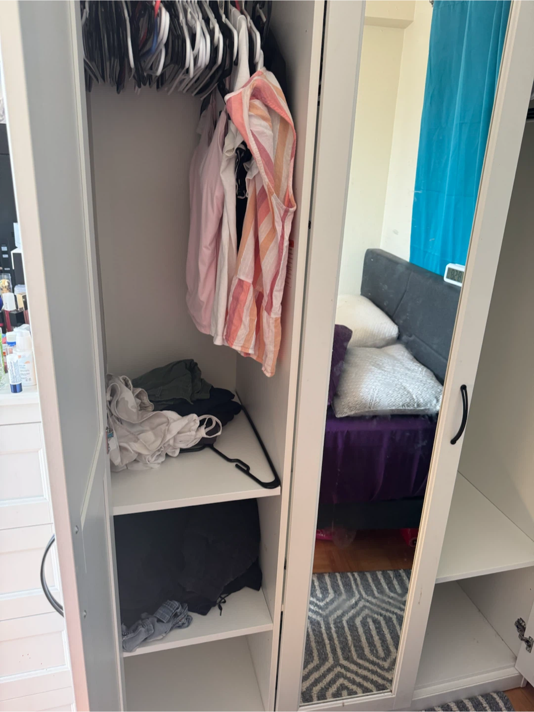 Grey Wardrobe with Mirrored Doors - photo 3