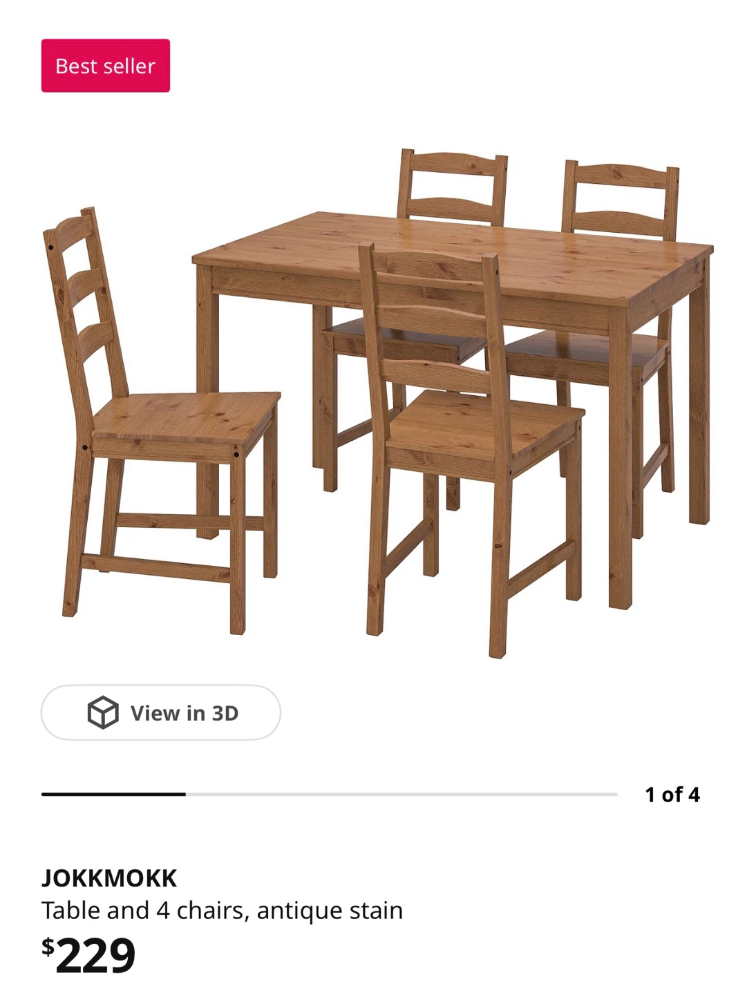 IKEA JOKKMOKK Table and 4 Chairs