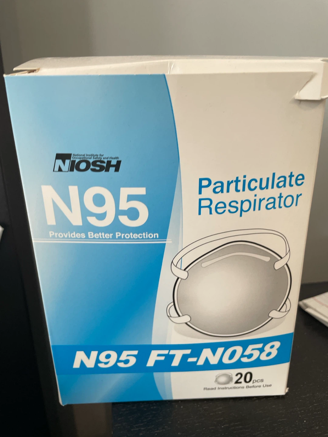 NIOSH N95 Particulate Respirator FT-N058 - 20 pcs