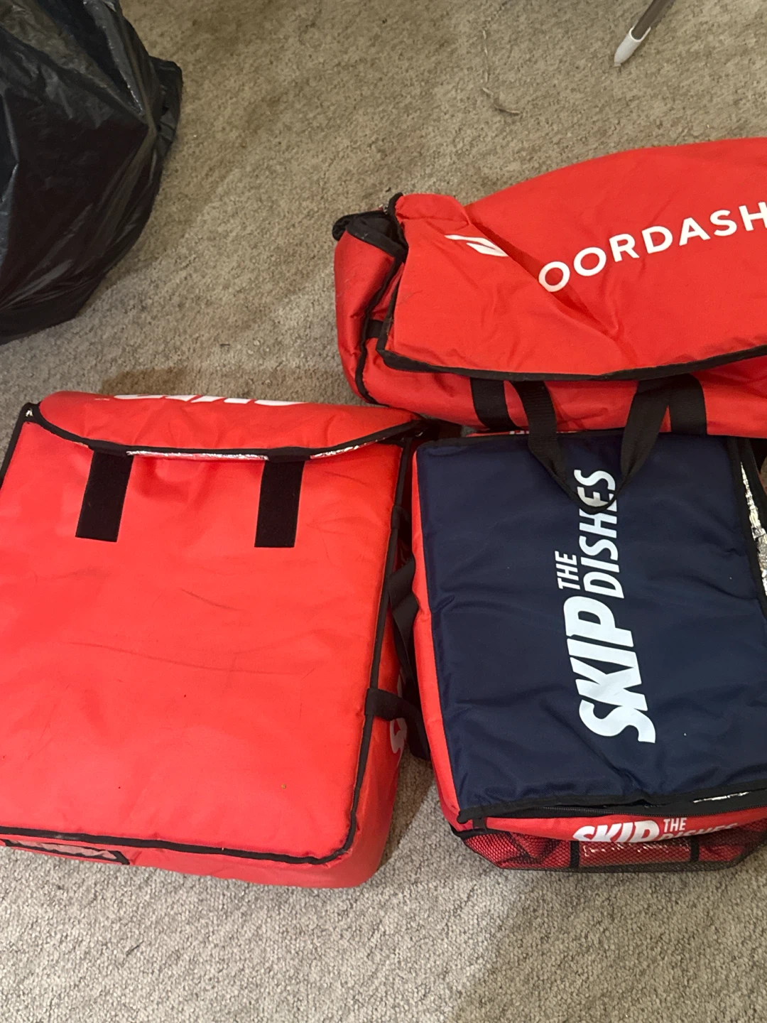 Door dash and skip bags