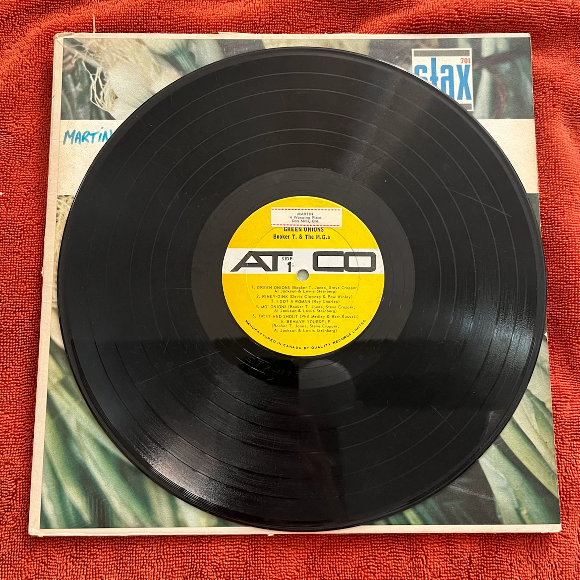 Booker T. & The M.G.'s Green Onions Vinyl Record - photo 2