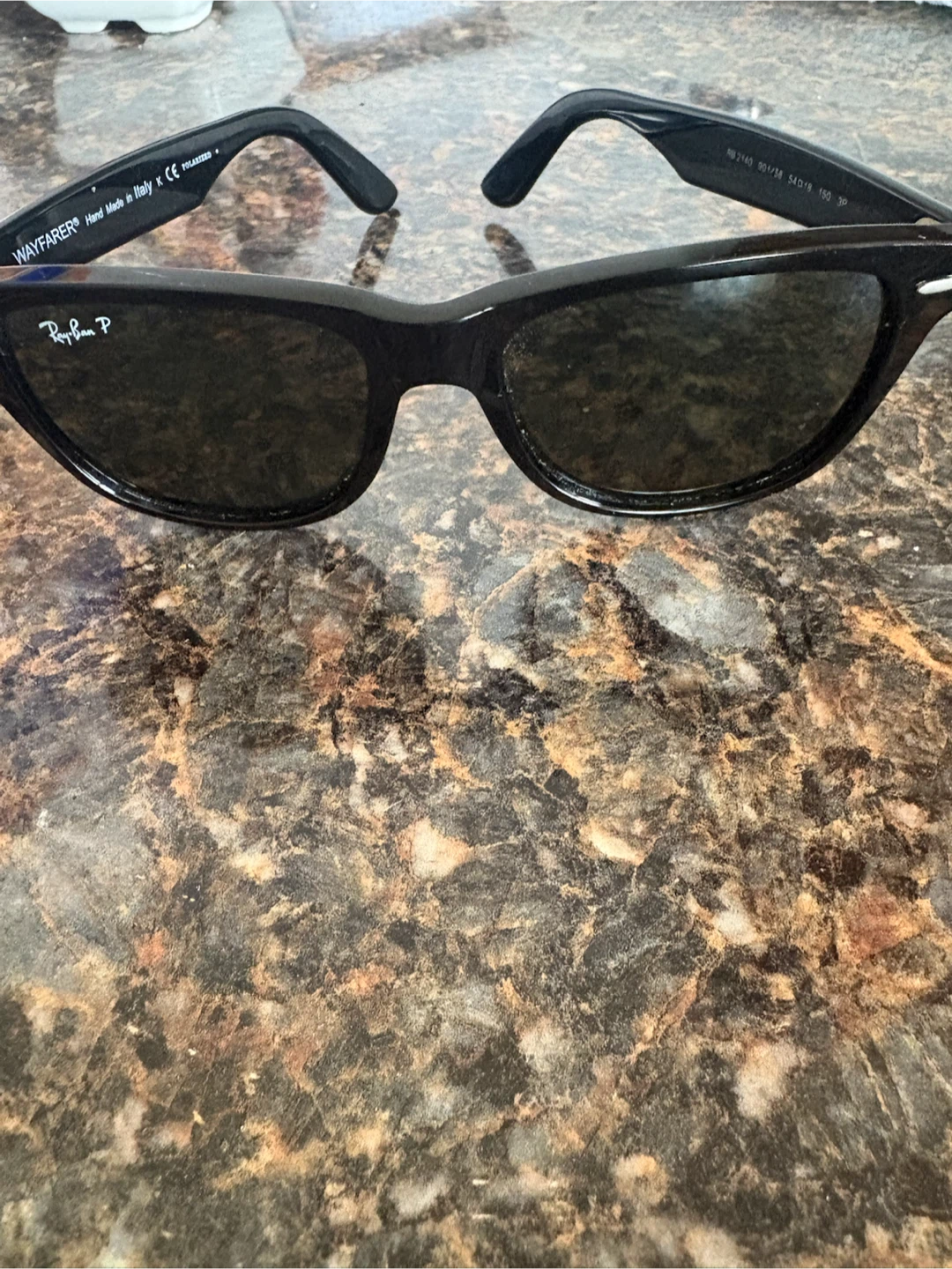Ray-Ban Wayfarer Sunglasses RB2140 901/38 Black Polarized