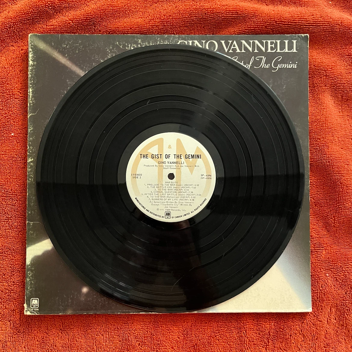 Gino Vannelli The Gist Of The Gemini Vinyl LP Record - photo 2