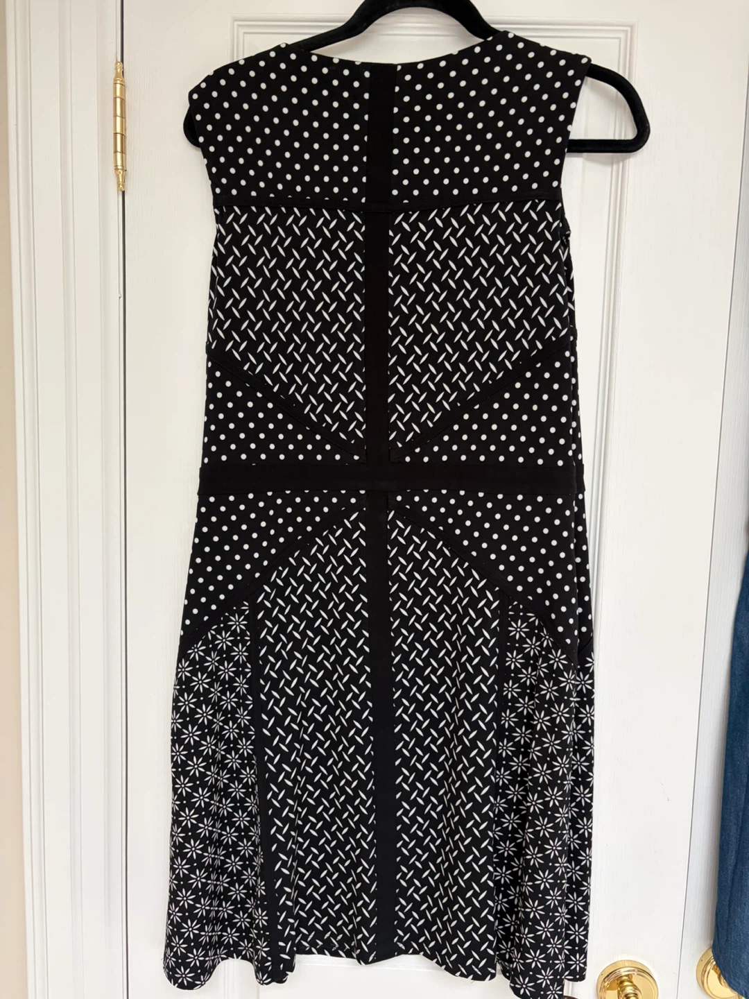 Taylor Black & White Patterned Dress - Size 10 - photo 2
