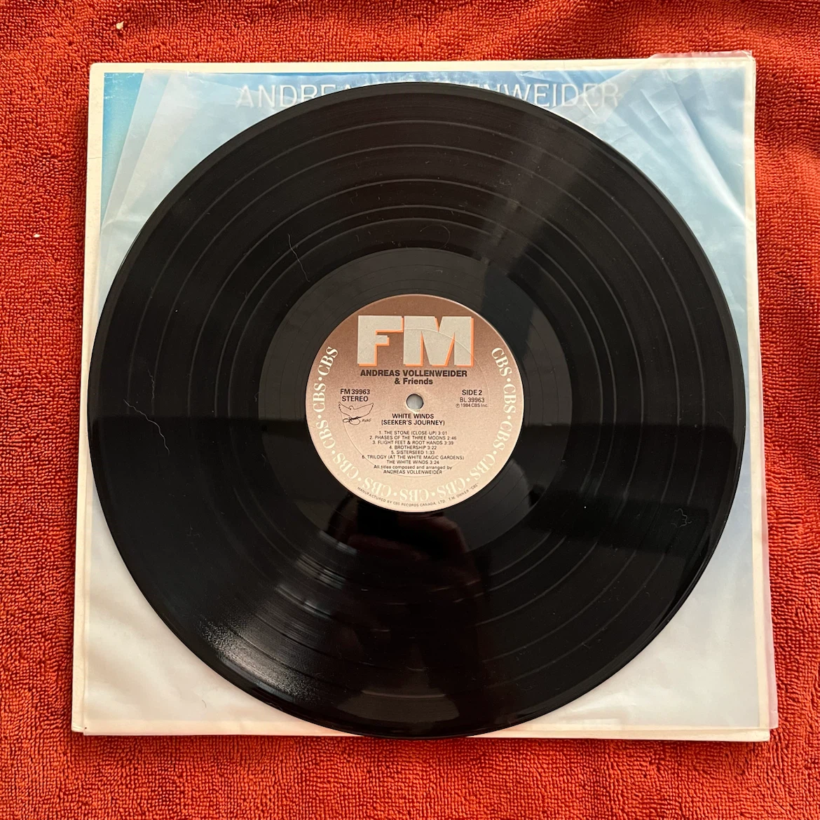 Andreas Vollenweider White Winds Vinyl Record - photo 2