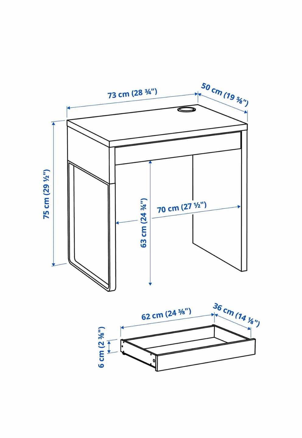IKEA MICKE Desk White - photo 2