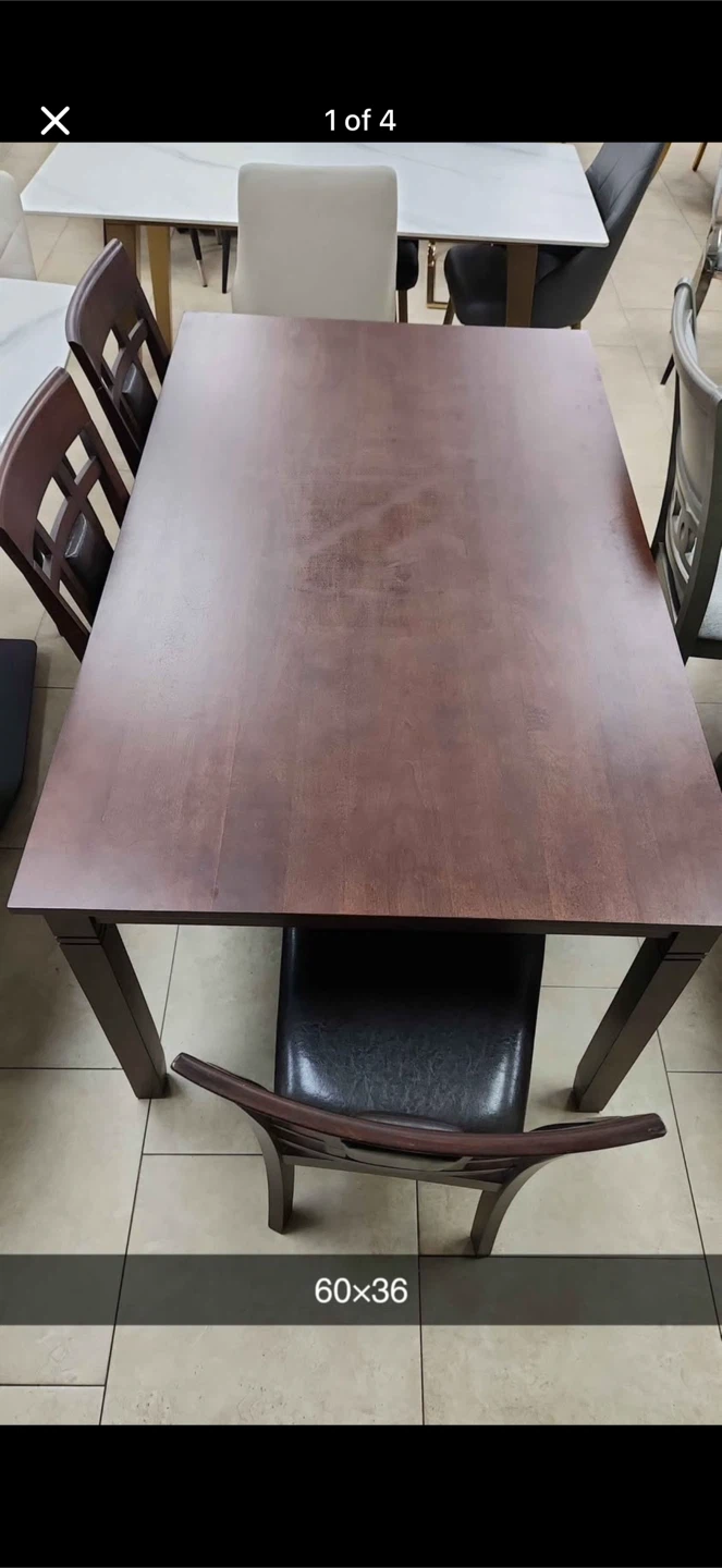 Dark Brown Dining Table with 6 chairs - photo 3
