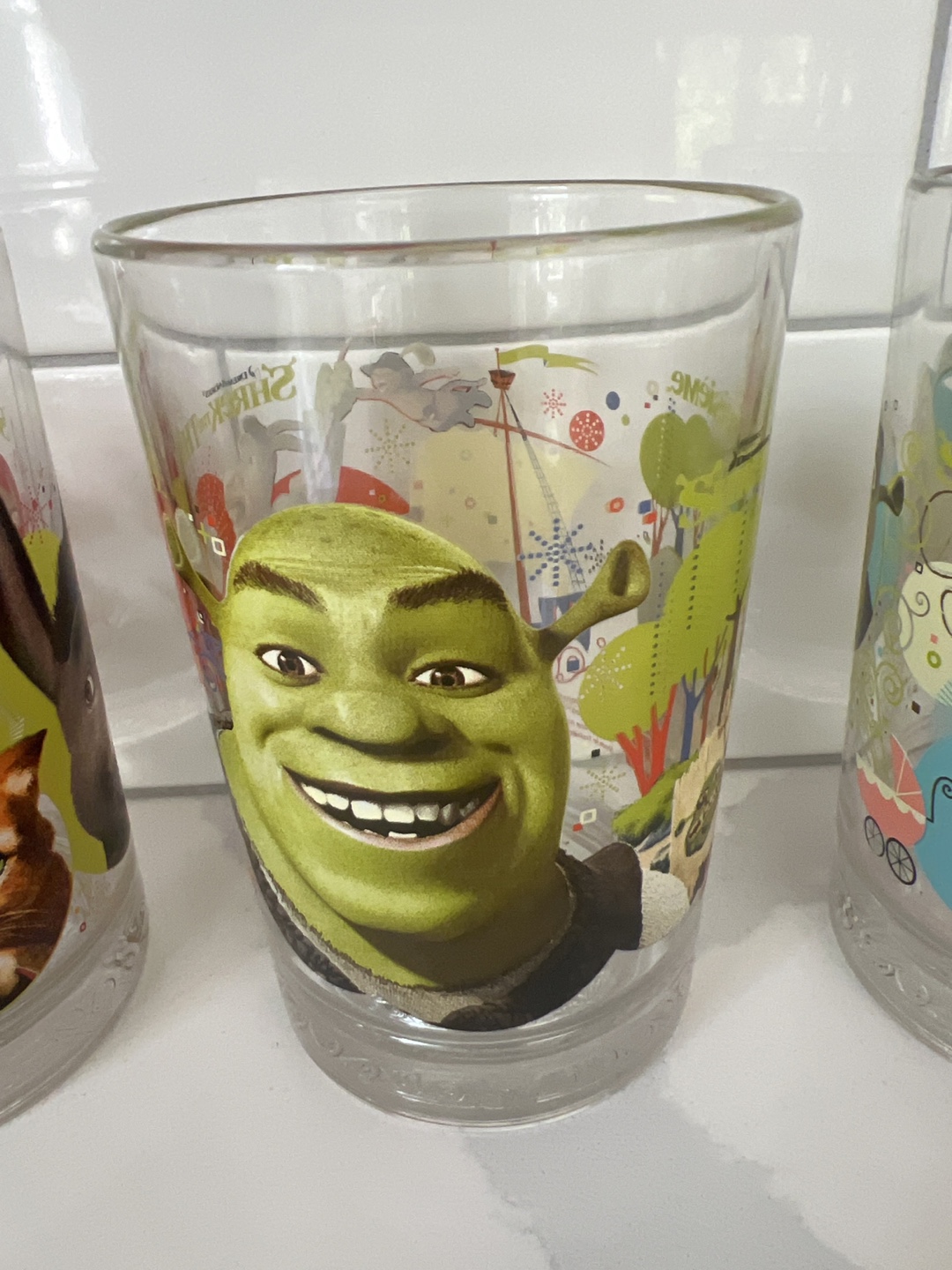 Set of 4 McDonald’s Shrek the Third Drinking Glasses - photo 4