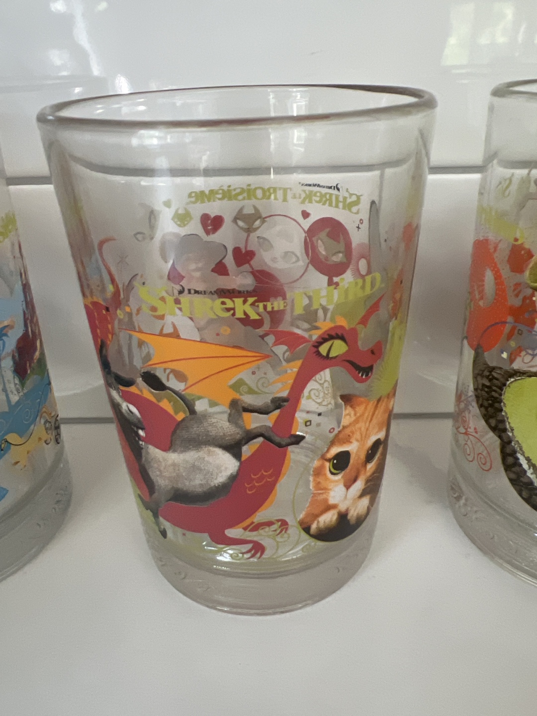 Set of 4 McDonald’s Shrek the Third Drinking Glasses - photo 3