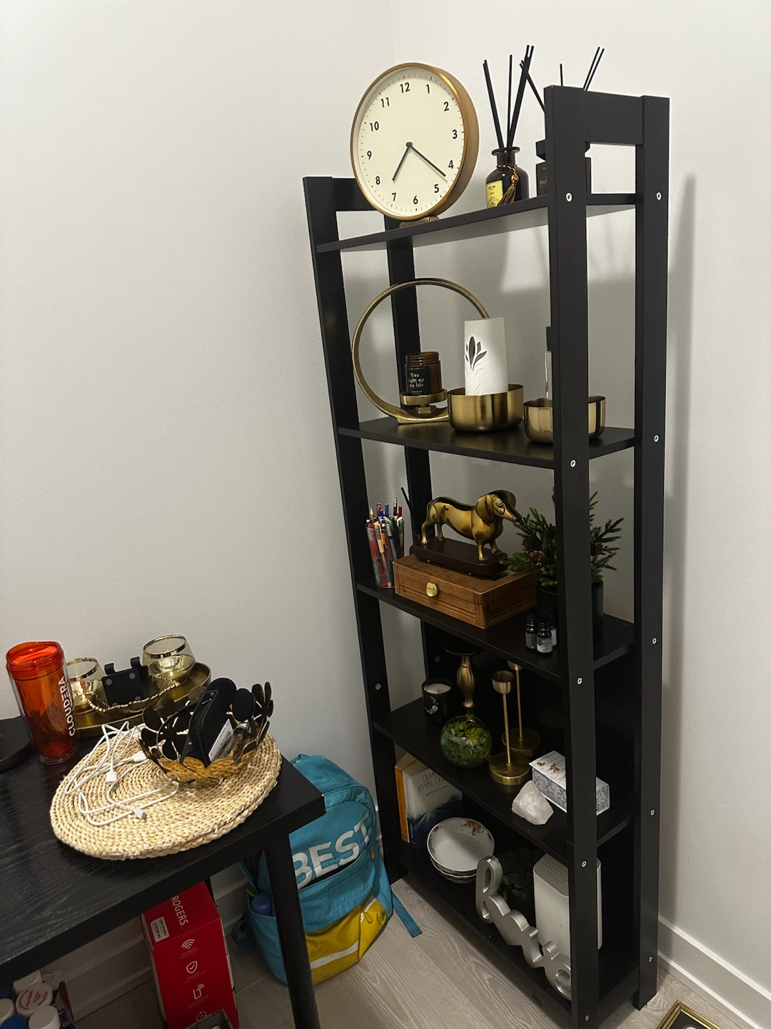 Black 5-Tier Ladder Shelf