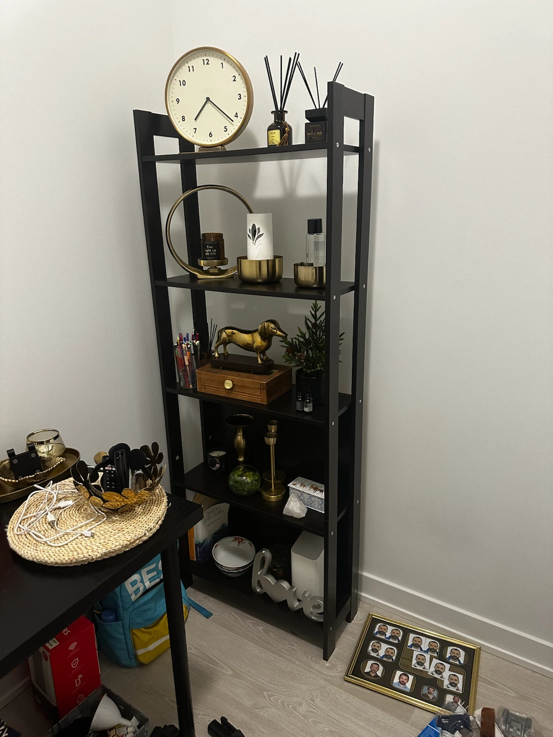 Black 5-Tier Ladder Shelf - photo 3