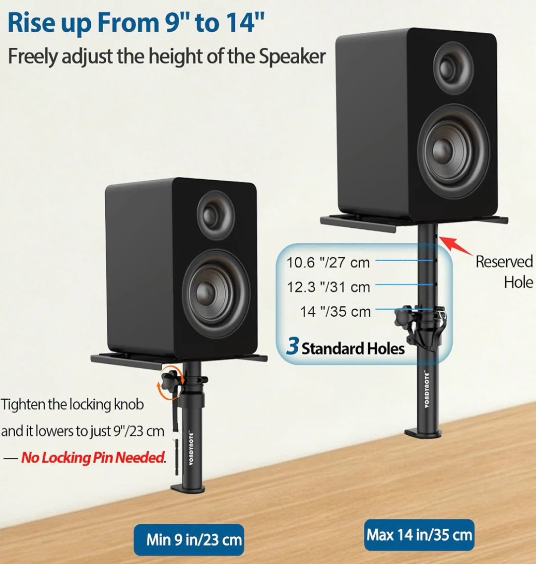 Desktop Speaker Stands for Studio Monitors PC Computer - photo 3