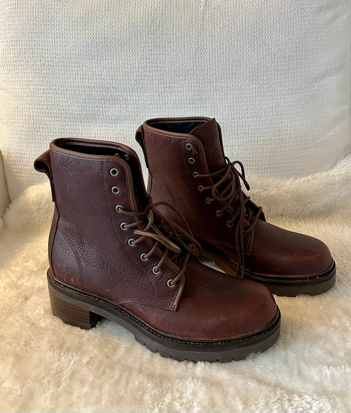 Roots Leather Lace-Up Ankle Boots Women Size 10 - photo 2