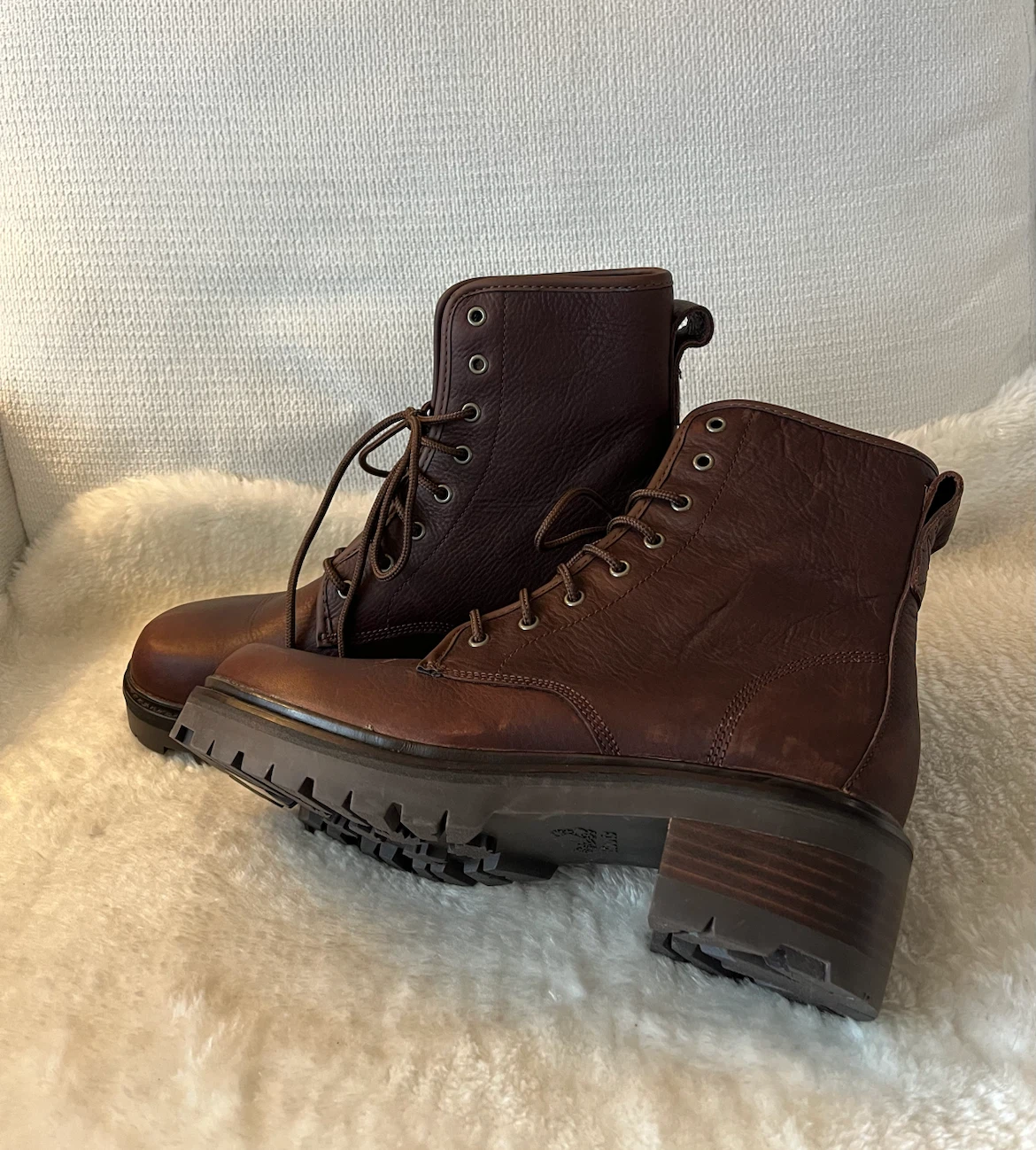 Roots Leather Lace-Up Ankle Boots Women Size 10 - photo 3