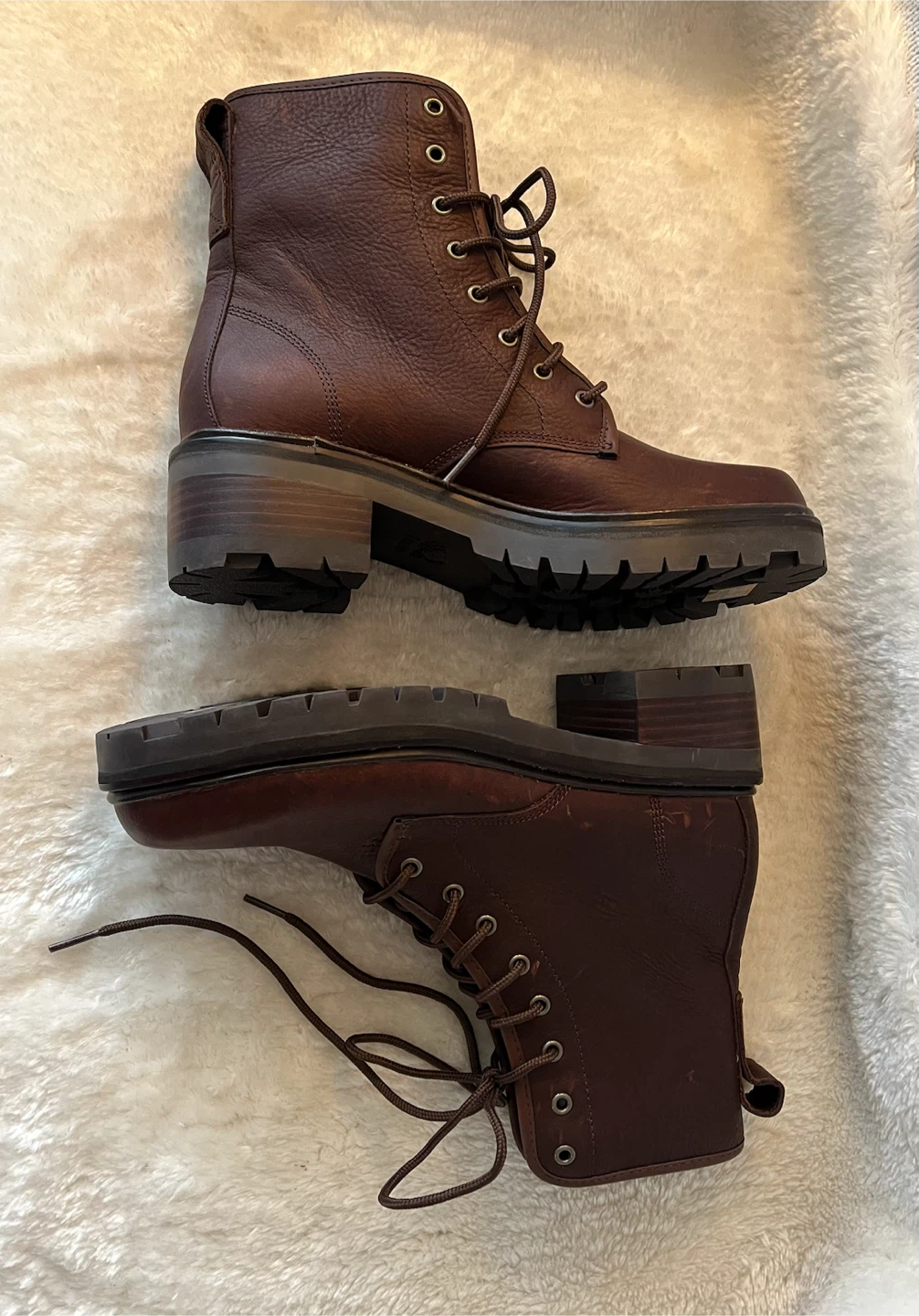 Roots Leather Lace-Up Ankle Boots Women Size 10 - photo 5