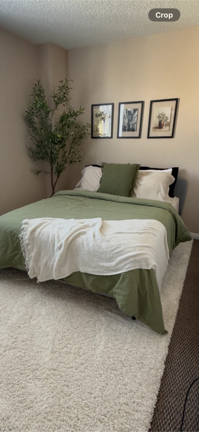 IKEA SLATTUM Grey Upholstered bed frame - photo 2