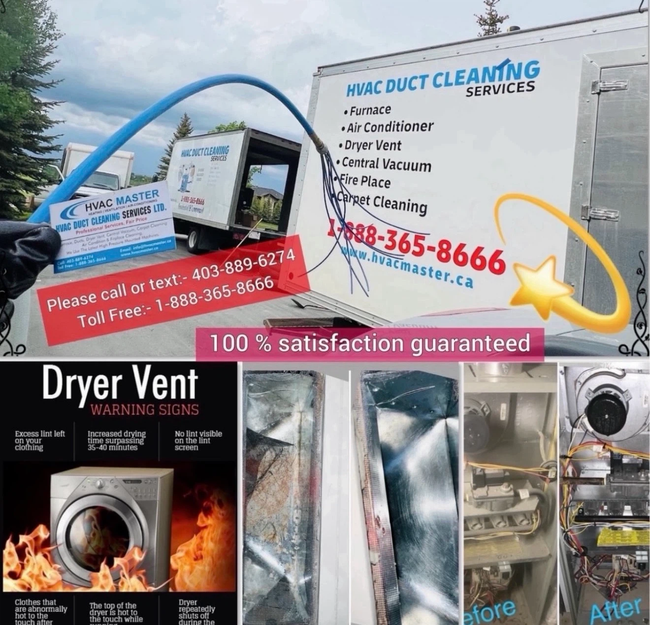 Complete Furnace & Duct cleaning + dryer vent 4038896274