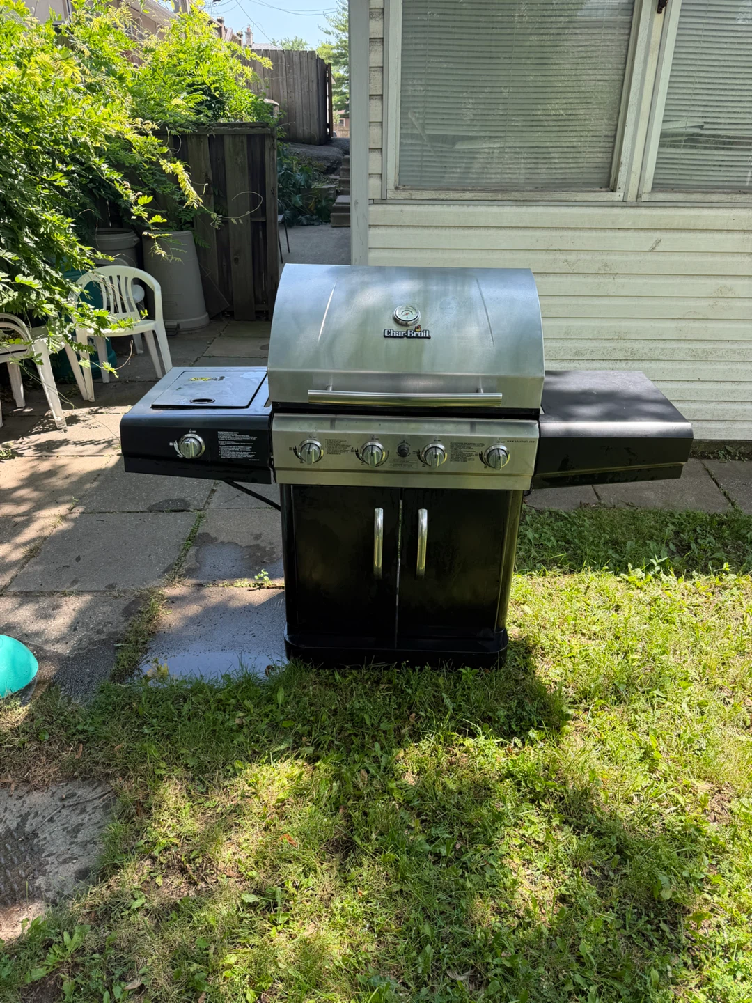 Char-Broil 4-Burner Gas BBQ Grill w/ Side Burner