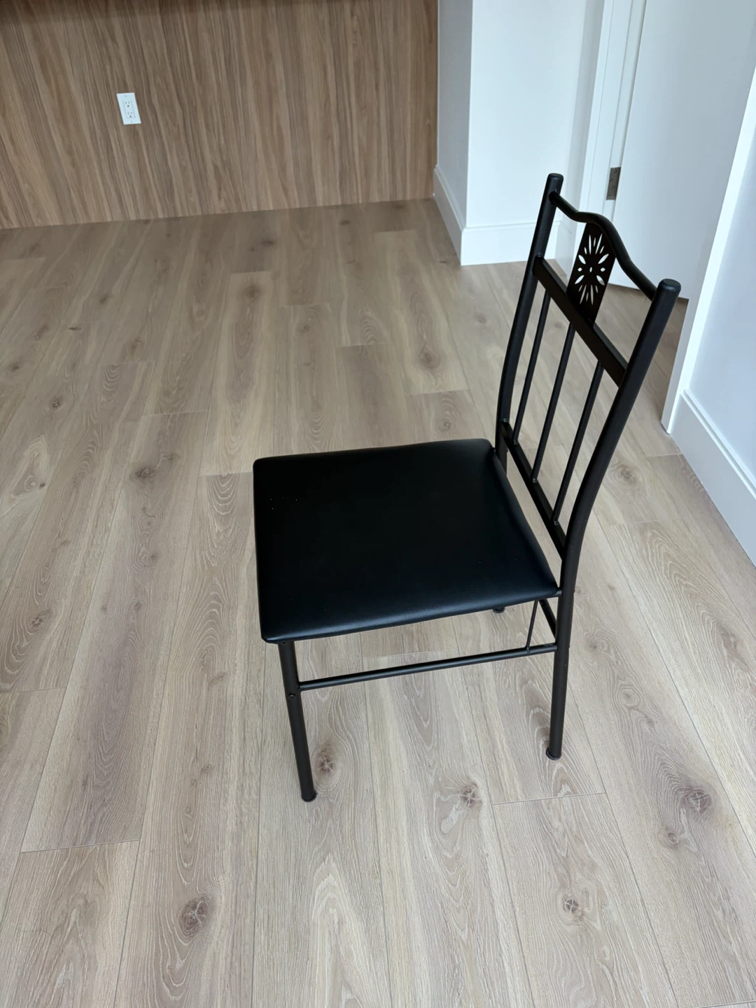 4-Piece Dining Set with Metal Chairs and Wood-Look Table - photo 4