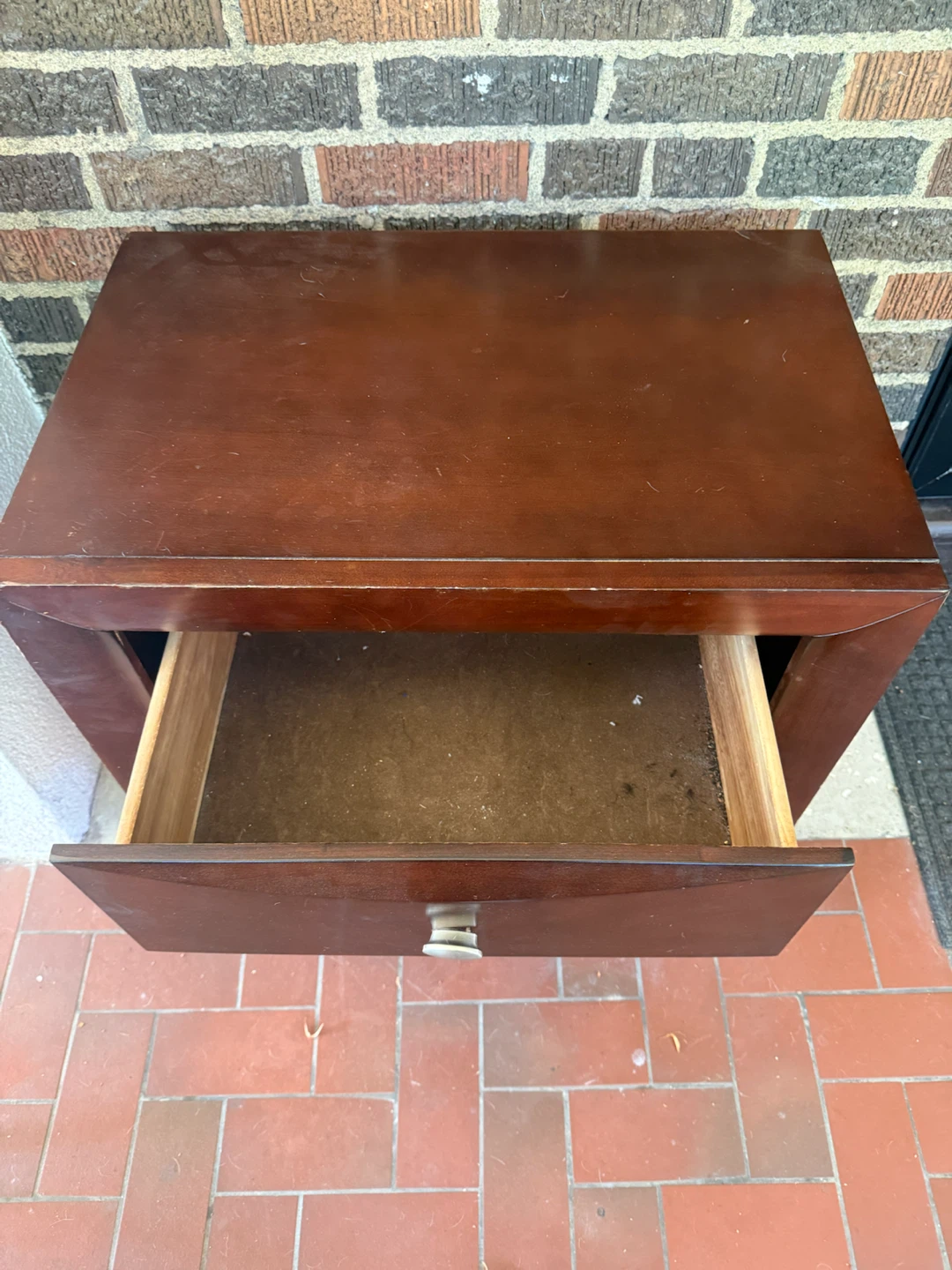 Dark Brown 2-Drawer Nightstand solid wood - photo 3