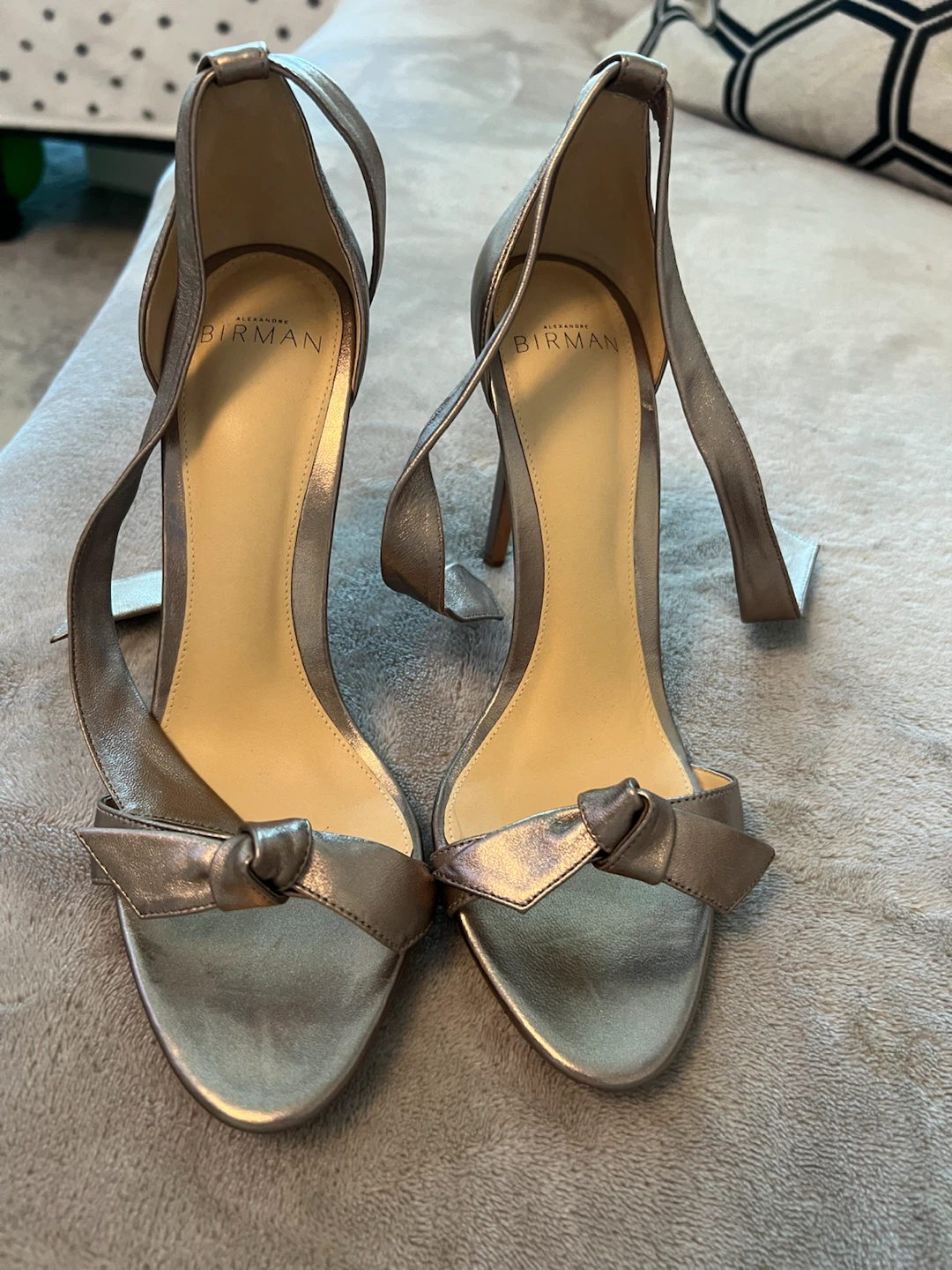 Alexander Birman Metallic Bow Heels