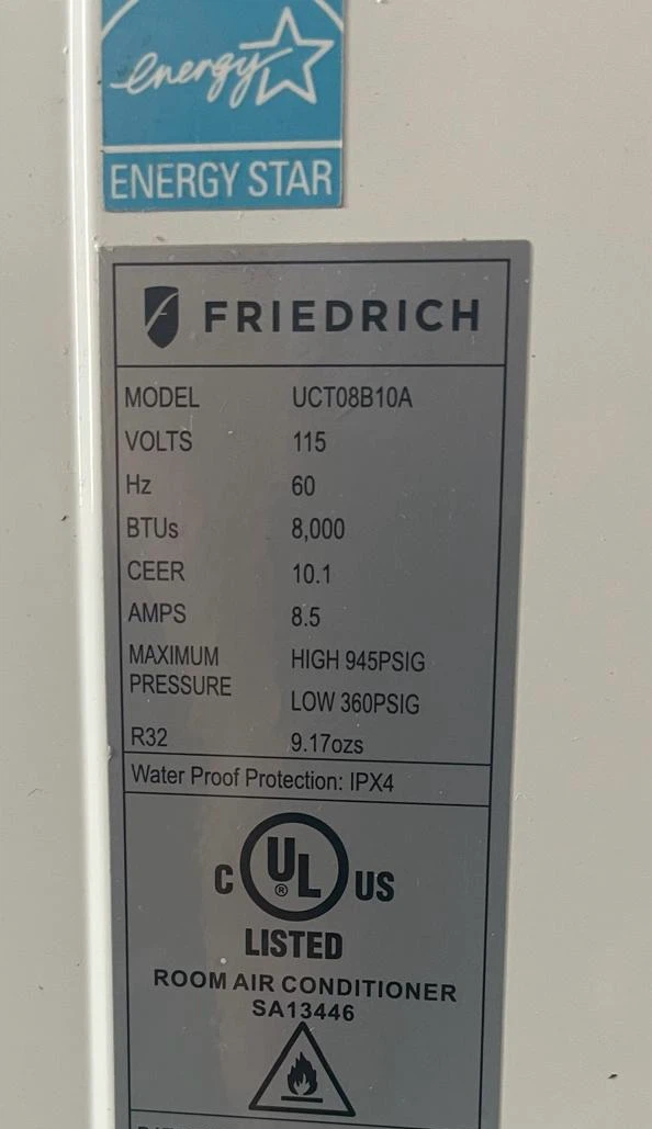Friedrich Uni-Fit Series 8,000 BTU 115V Smart - White - photo 4
