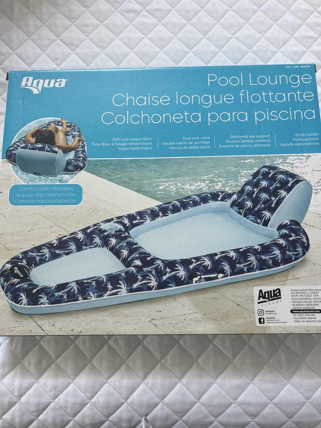 New in box Aqua Pool Lounge Float