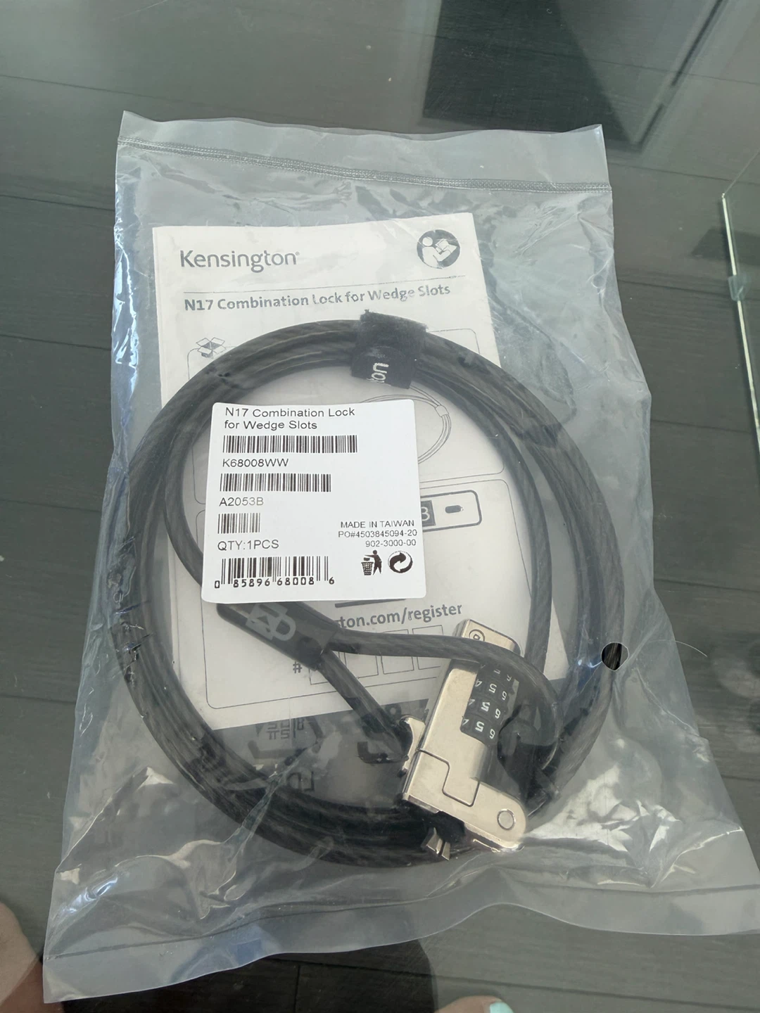 Kensington N17 Combination Lock for Wedge Slots - photo 2