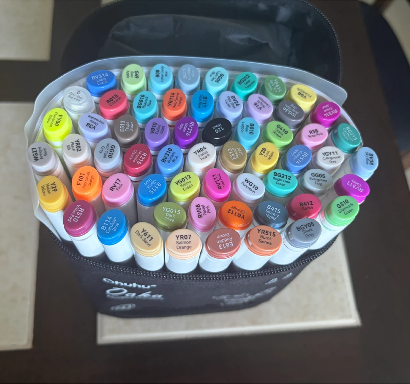 New 60 Ohuhu Colours Dual Tips Alcohol Art Markers Fine & Chisel - photo 4