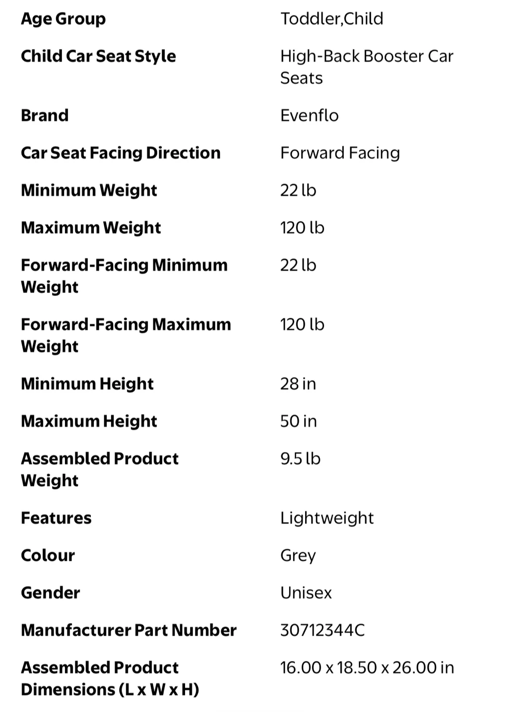 Evenflo car seat - photo 3
