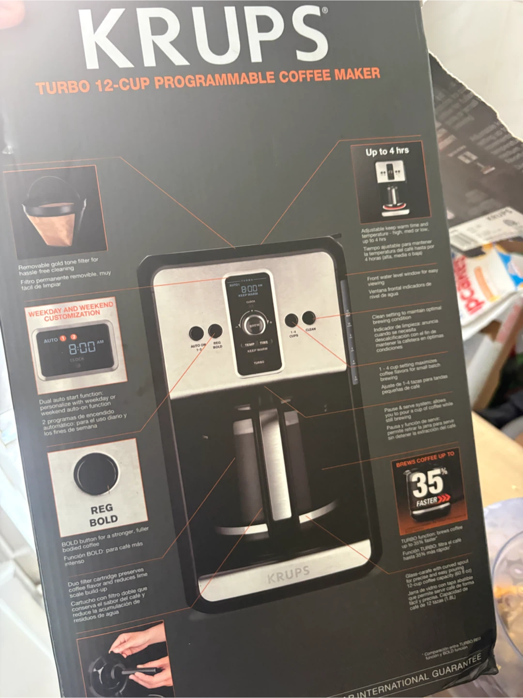 Krups Turbo 12-Cup Programmable Coffee Maker - photo 3