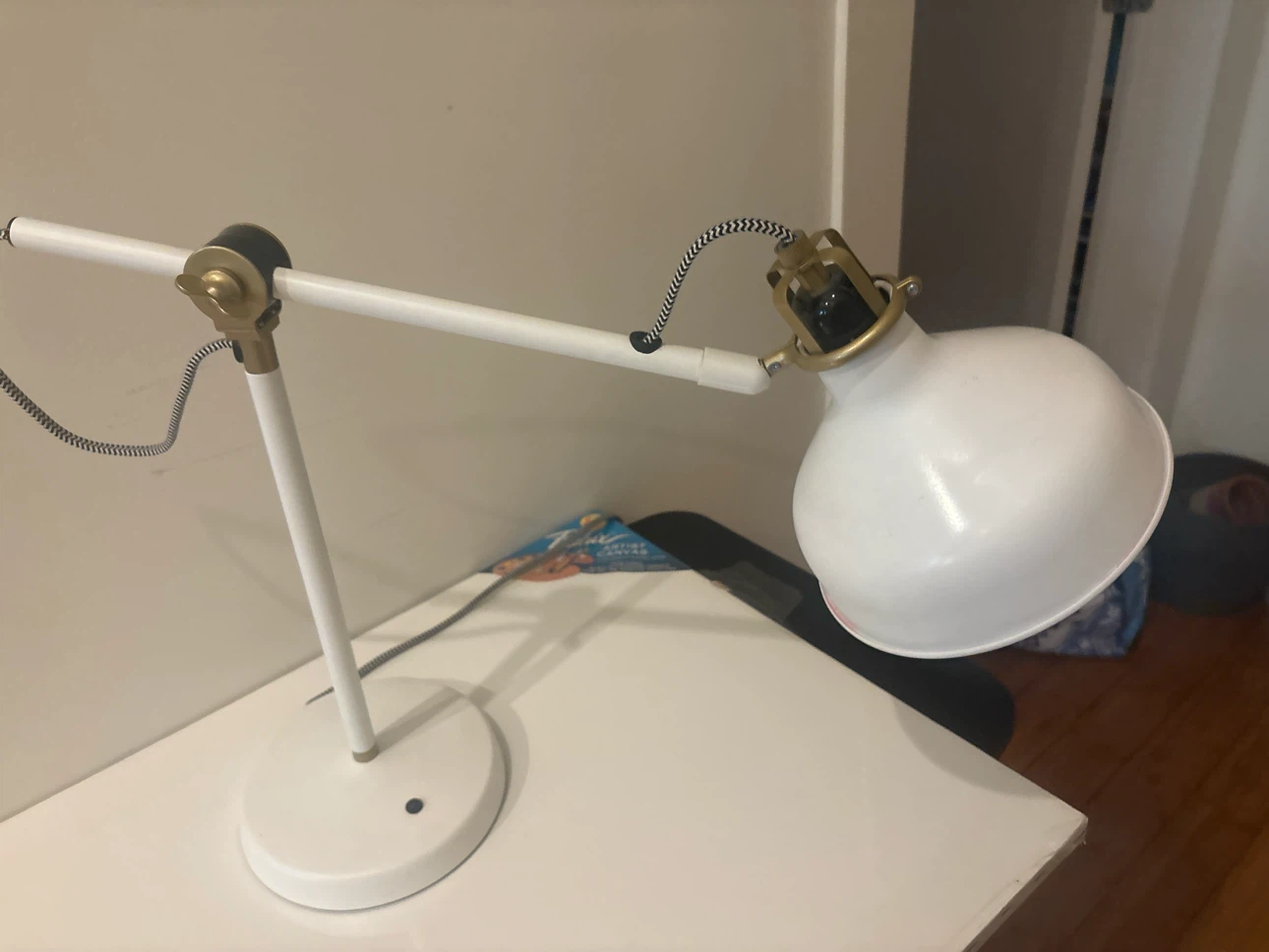 White Adjustable Desk Lamp - photo 2