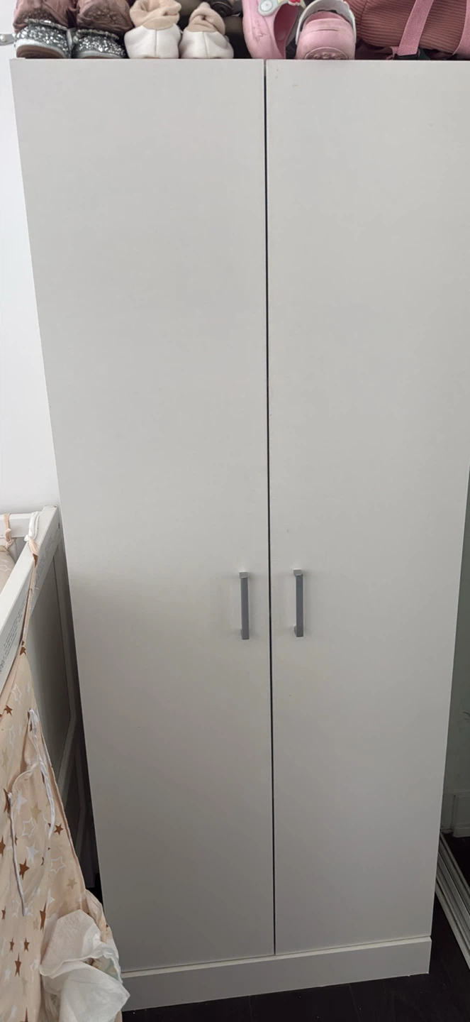 White Two-Door Wardrobe