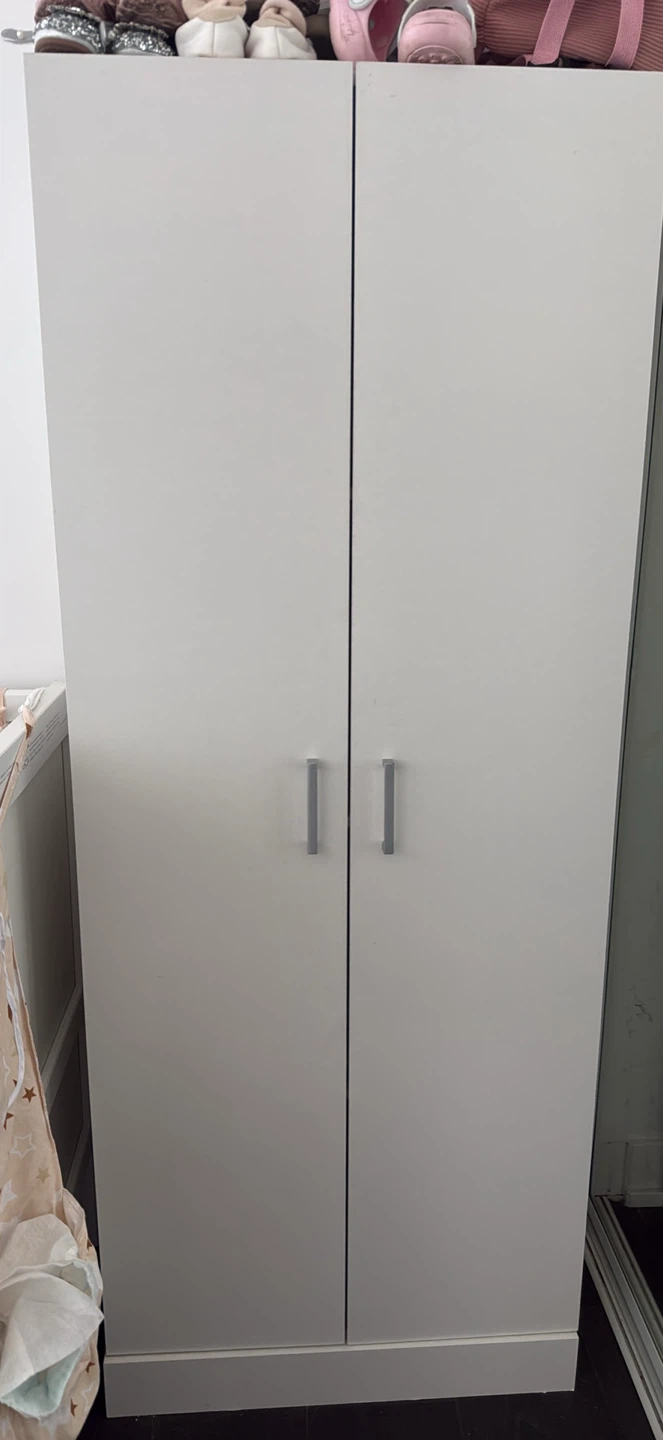 White Two-Door Wardrobe - photo 2