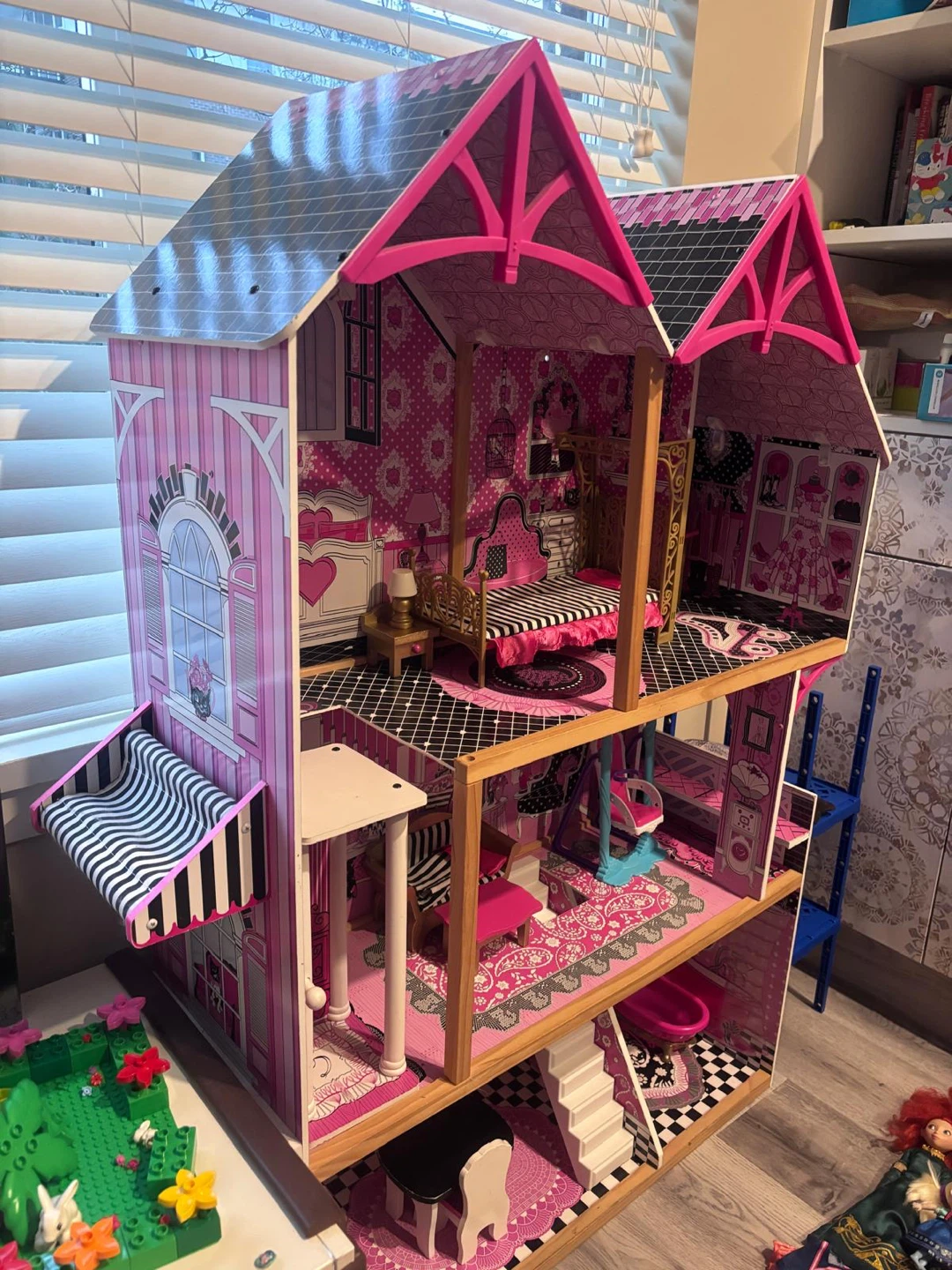 Pink KidKraft Dollhouse with Furniture - photo 2